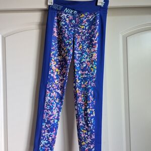 Nike Kids Multicolor Patterned Leggings - Blue